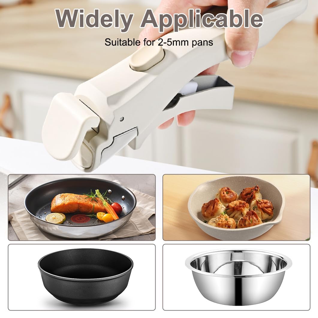 Mango desmontable para cacerola universal extraíble resistente al calor, 250 °C, soporte de 10 kg, mango antideslizante, compatible con la mayoría de los utensilios de cocina — view 5