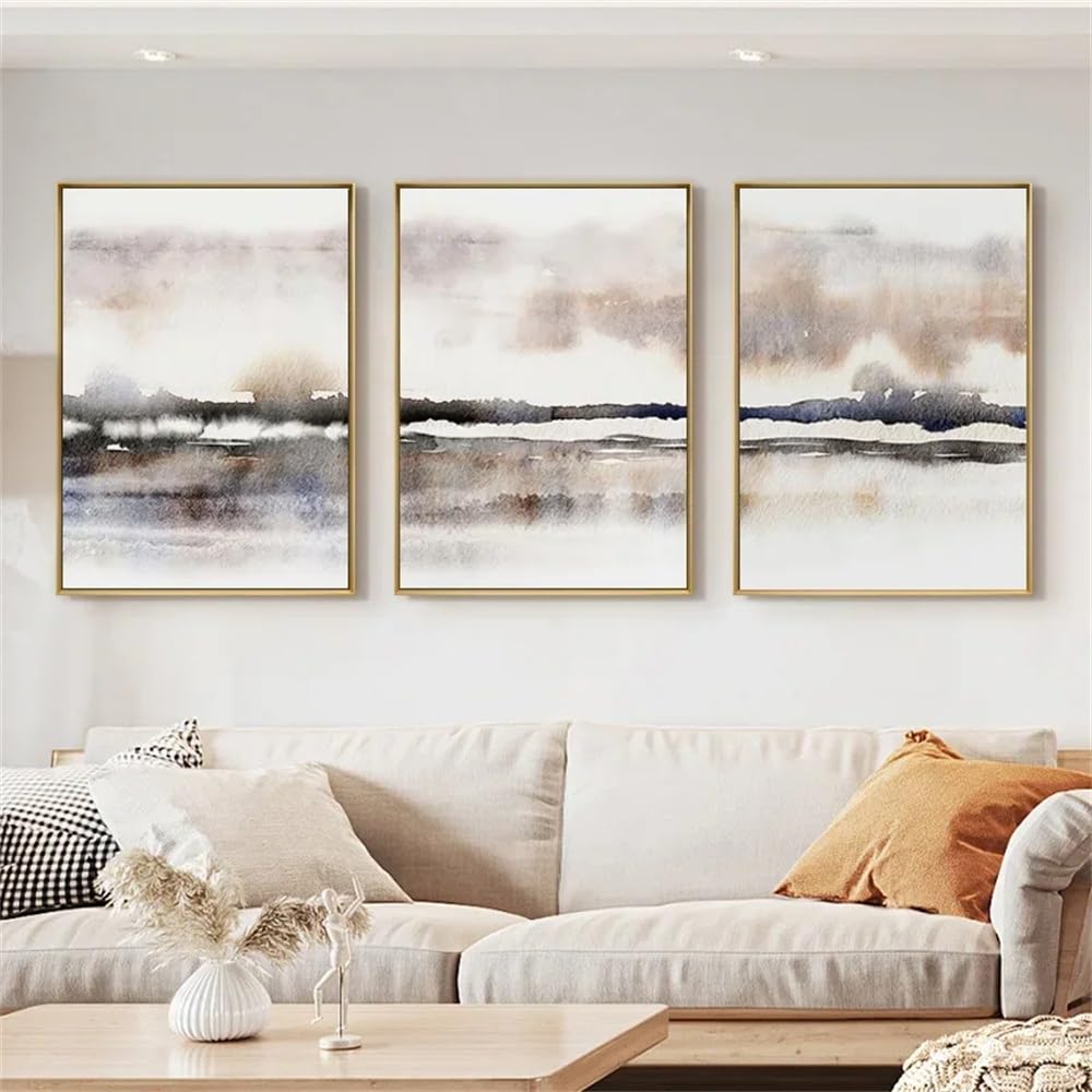 WUHBCZ Canvas Paints-Abstract Sunset Landscape Canvas Painting Bohemia Art Poster Print Nordic Contemporary Wall Picture Modern Living Room Office Home Decoration-60 * 80cm/3PCS (No Frame)