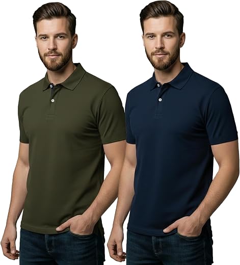 XENOVAURBAN Dry Fit Polo Combo Tshirts for Man | Regular Fit | Quick Dry Mars Fabric Polo T-Shirt with Collar for Men