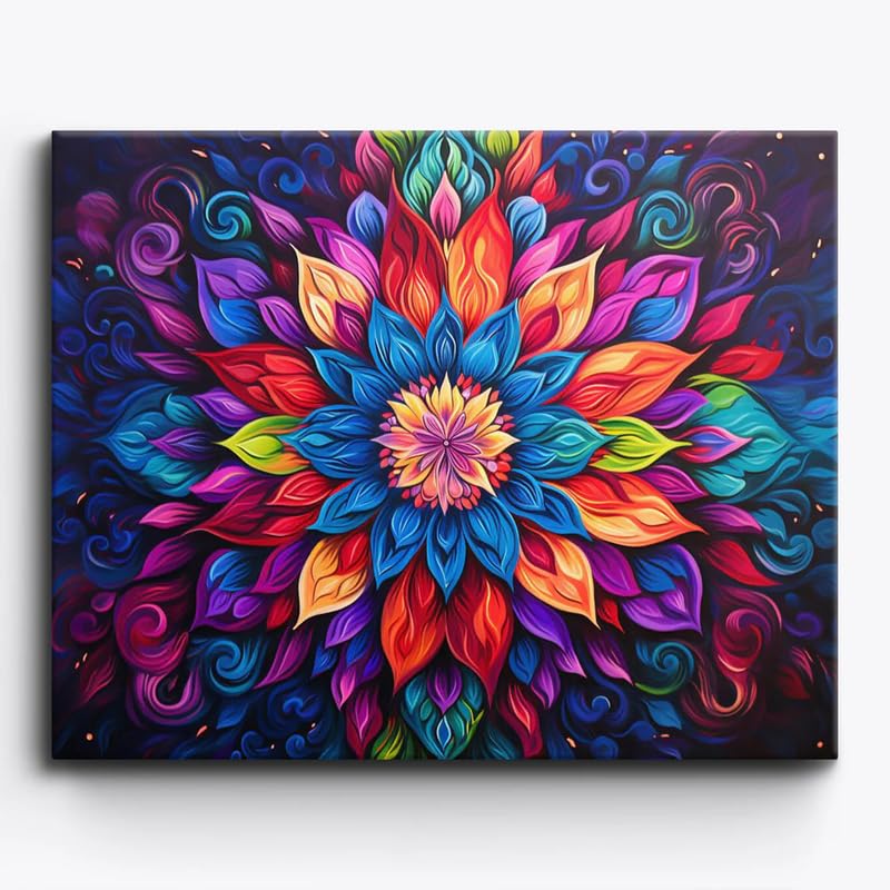 Image of TULIP N TURTLE Rangoli DIY 5D Diamond Painting Kit Round Dril Cross Stitch