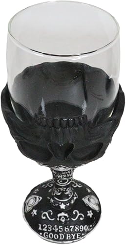 Miniatura 7 de Ebros Gift Wicca Oculto Alquimia Gótica Ouija Junta de Espíritu Sigil con Calavera Invertida Copa de Vino Bebida de Vino Copa de Cáliz Osario de