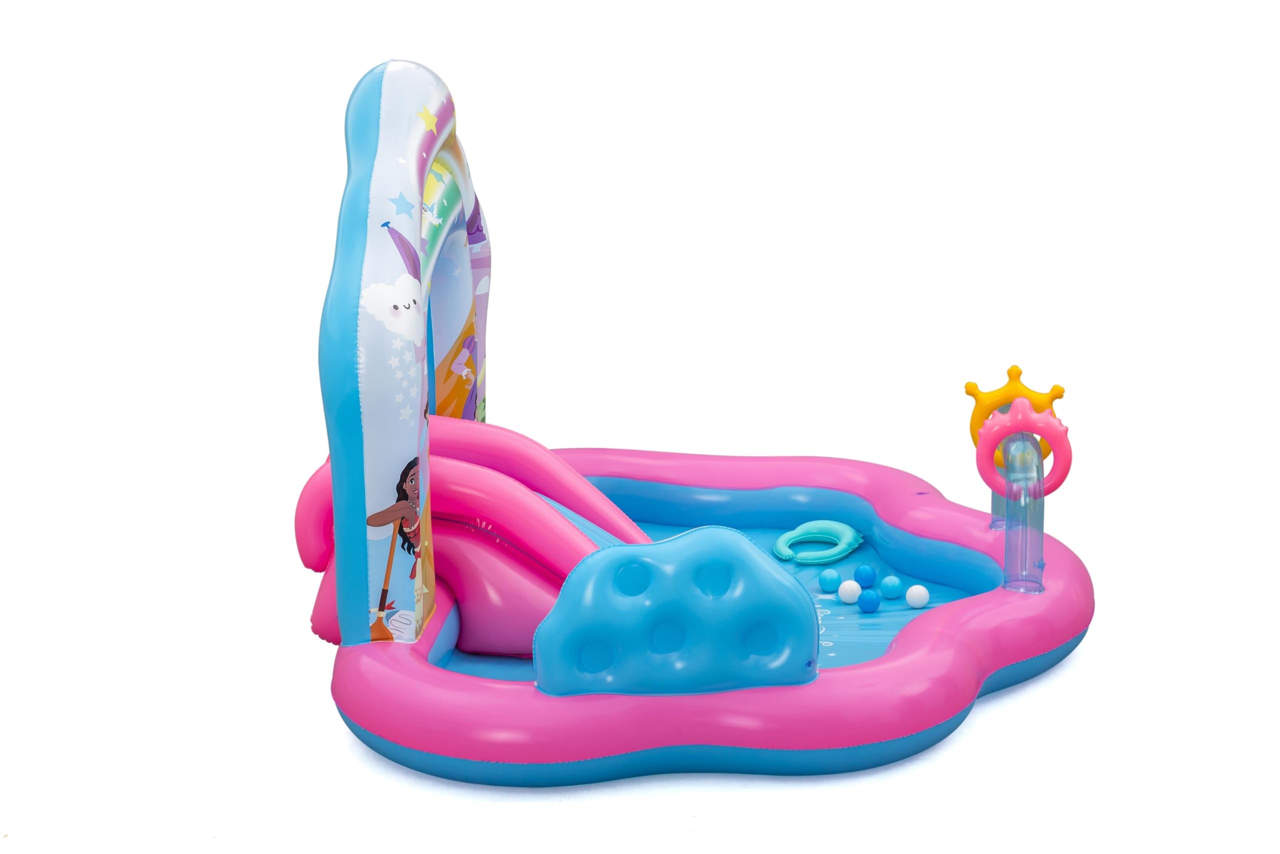 Bestway 7'3" x 6'4" x 55"/2.21mx 1.93mx 1.40m Centro de Juegos Disney Princess Enchanted Palace