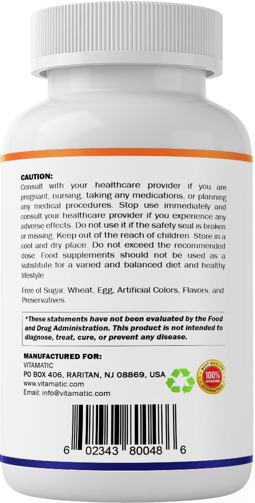 Vitamatic Icelandic Cod Liver Oil 1250 mg, Lemon, 120 Softgels, Made in USA — Amazon image 9
