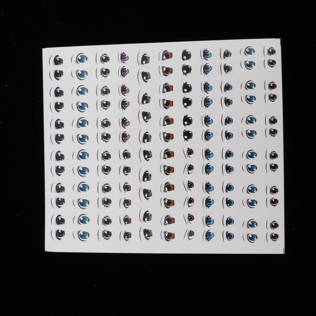 5X Light DIY Cartoon Toy Eyes Stickers Water Decals for Clay Doll 15x13.0cm-image-7