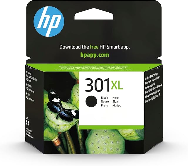 HP CH563EE 301XL High Yield Original Ink Cartridge, Black, Single Pack