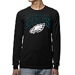 Junk Food Clothing x NFL - Philadelphia Eagles - Bold Logo - Unisex Adult Long Sleeve T-Shirt for Men and Women - Size Large