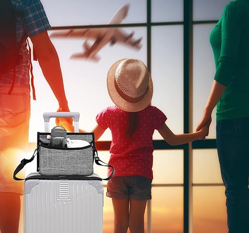 Miniatura 6 de AVAWIN Portavasos de equipaje, portavasos de viaje para equipaje, se adapta a todas las asas de maleta, libera tu mano para bebidas, tazas de café