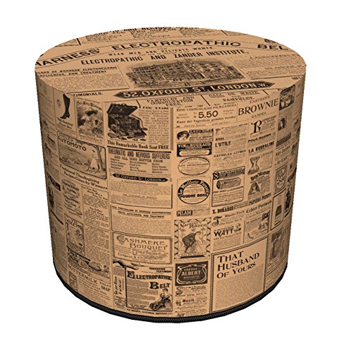 Bertoni Pouf da giardino per sedersi pouf pouf rotondo ottomano mobili da giardino (giornale)