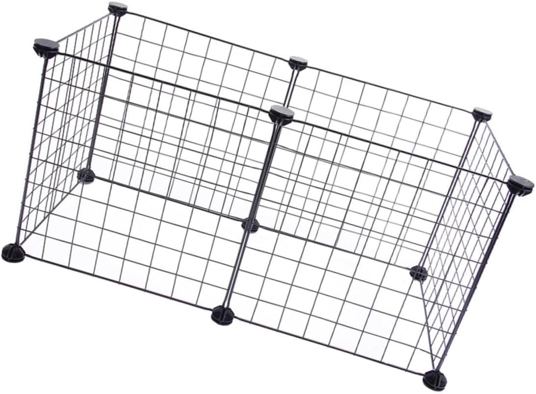 1Set Detachable Dog Isolation Fence Mesh Pet Enclosure and Dog Protection Net for Indoor Outdoor Use Black for Play and Rest