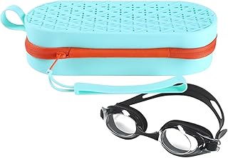Fundas protectoras para gafas, funda reutilizable para gafas de nieve con agujero de drenaje, suministros de natación portátiles, funda de almacenamiento de silicona para uso diario, actividades al