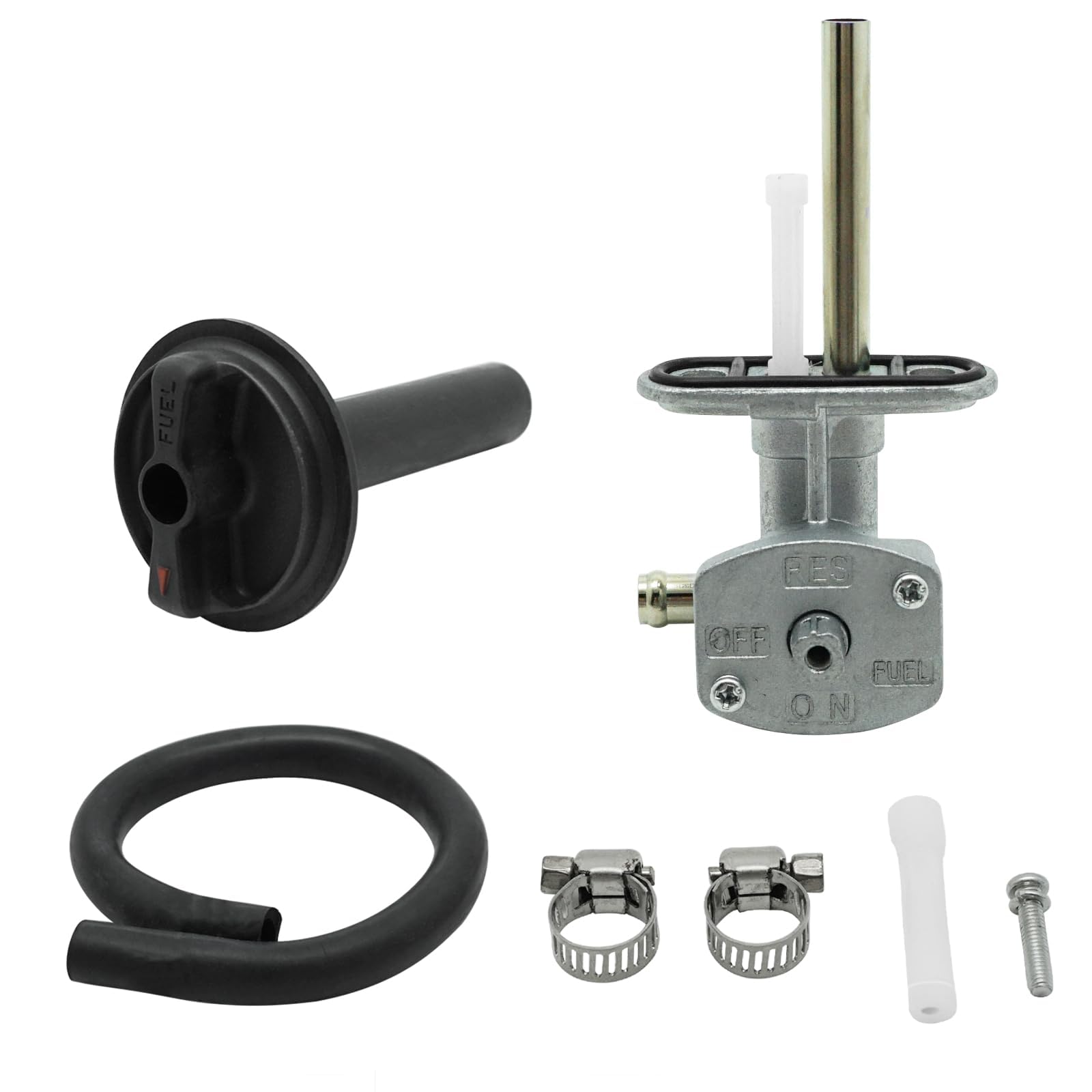 Benzinhahn Unterdruck Kraftstoffhahn für Yamaha ATV Kodiak 400 YFM400 2000-2006 Kodiak 450 YFM450 2003-2006 Grizzly 400 YFM400 2007-2008 Grizzly 450 YFM450 2007-2014