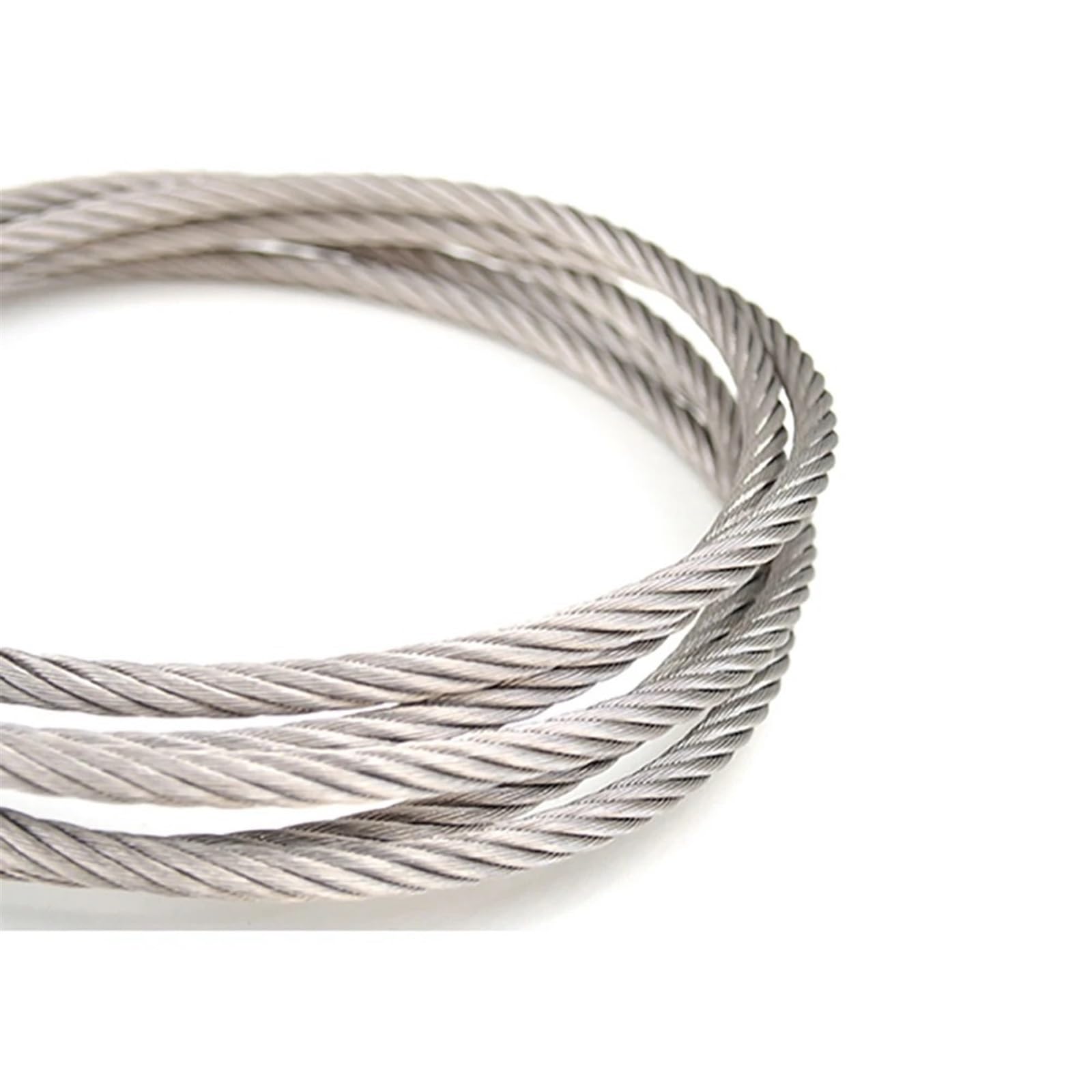 Edelstahlseil Durchmesser 0,3 mm - 4, 304 Edelstahl Drahtseil Weiches Kabel Angeln Wäscheleine Heben Rostfreie Linie 7x7 Struktur(3.0mm,50Meters)