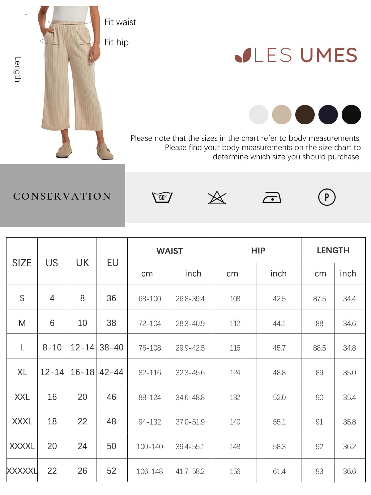 Les umes Pantalon Large Femme Haute Taille Mix Lin Viscose Harem Grande Taille Crop Taille Élastique Été