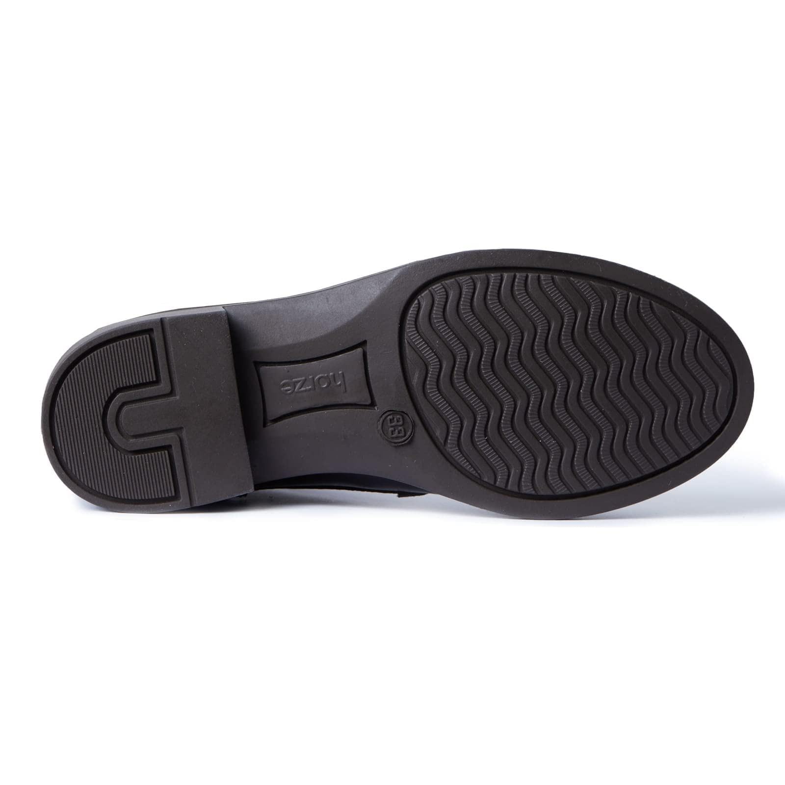 HORZE Botines de Montar Kilkenny de Cuero sintético con Cremallera en la Parte Trasera y Cordones elásticos, Negros, Adultos y Junior, Todas Las Tallas, Marrón, 42