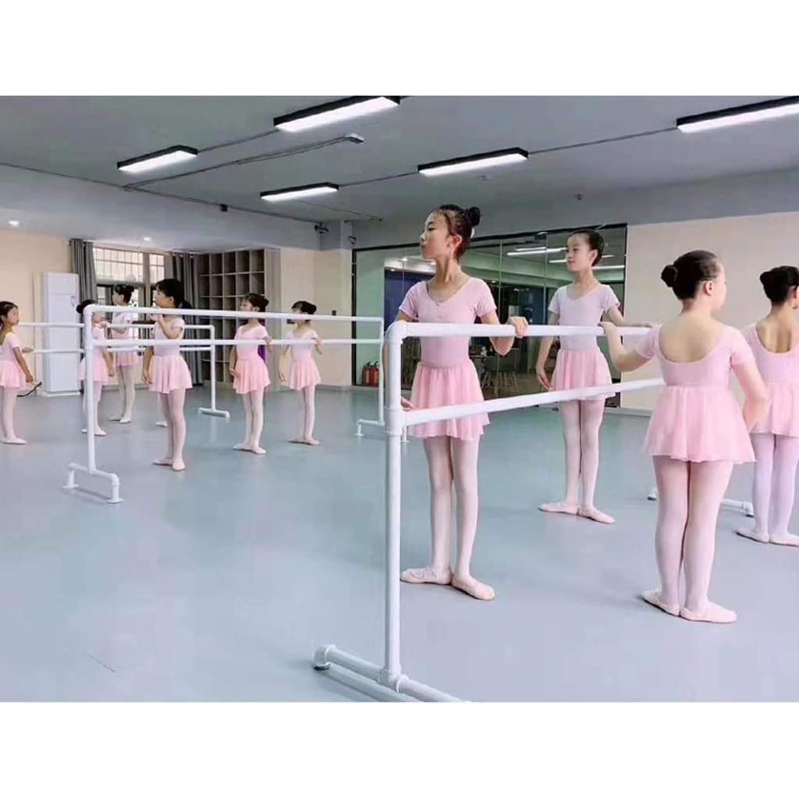 Sbarra da balletto professionale a doppio strato, mobile, sollevabile, lunghezza 1 m, per yoga, danza, stretching, per uso domestico, asta da balletto portatile indipendente per adulti e bambini