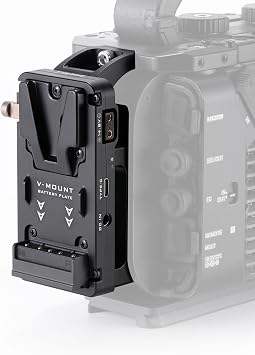 Tilta Battery Plate Compatible with Sony FX6 - V Mount | Power Outputs and Secure Connection | Compatible with Any V-Mount Battery
