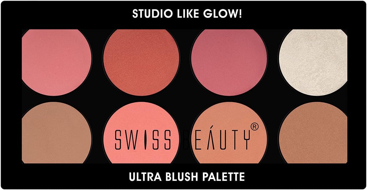 Ultra Blush Palette with highly blendable shades | Pigmented Blusher for a Natural Flush | Shade-3, 16gm|