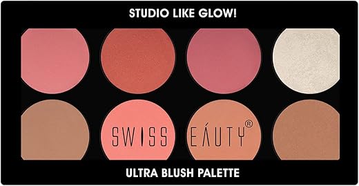 Swiss Beauty Ultra Blush Palette with highly blendable shades | Pigmented Blusher for a Natural Flush | Shade-3, 16gm|