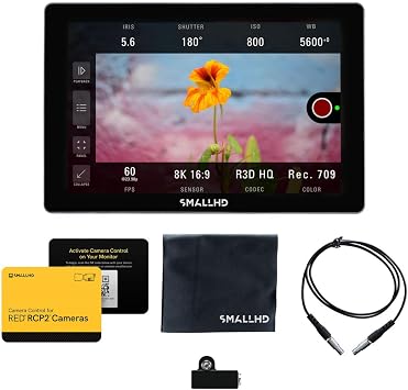 SmallHD Indie 7 On-Camera Monitor with 7-Inch LCD Touchscreen, Daylight Visibility, 3G-SDI/HDMI and Camera Control Capability RED RCP2TM Kit