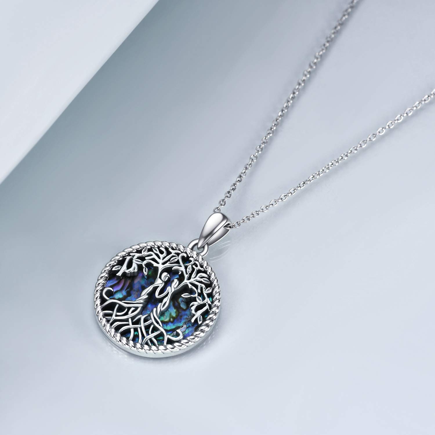 YFN Regali per Sorelle da Sorella, Gioielli in Argento Sterling con Collana con Ciondolo per Sorella Albero Della vita, Collane Regalo per Gioielli di Compleanno per Sorelle