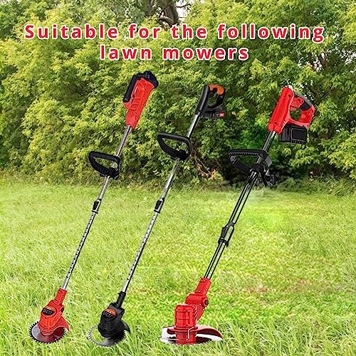 Tenbor 8 Pack Grass Trimmer Blade Heads Replacements, Cordless Electric Lawn Mower Cutter Weed Eater Blades Heads 40 Teeth Blade & 2Pcs Stainless Steel Blade & 5Pcs Plastic Blades #TOP3