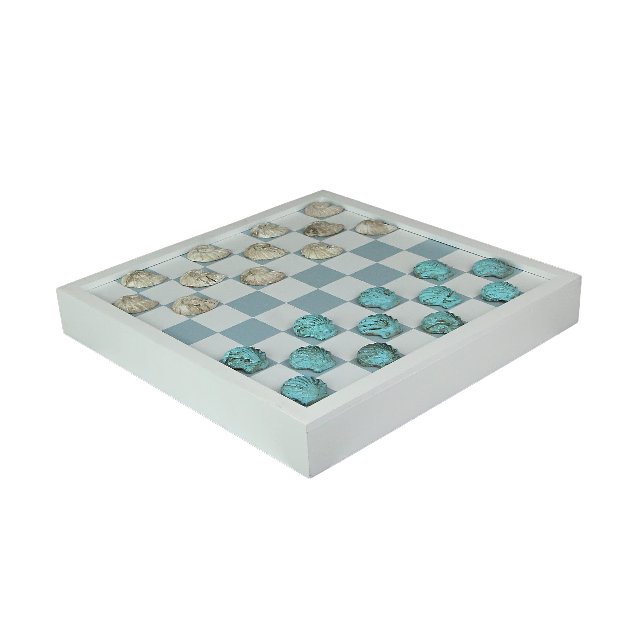 Amazon.com: Coastal Themed Seashell Checkers Set with Game