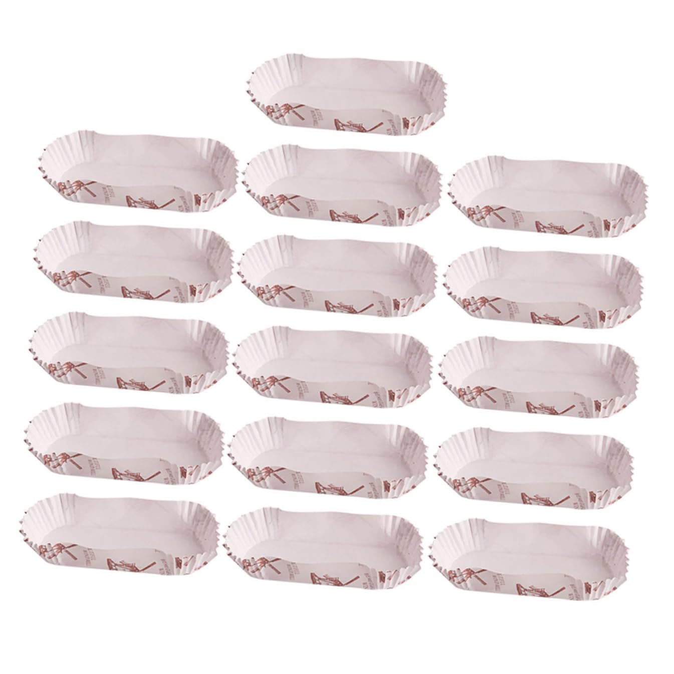 MAGICLULU 600piezas Capacillos Moldes Ovalados Bandejas De Barco Decorativos Para Cupcakes