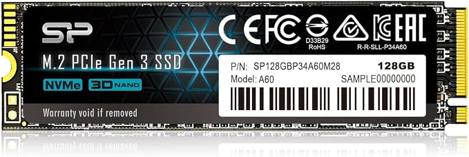 Silicon Power P34A60 128GB NVMe PCIe M.2 SSD