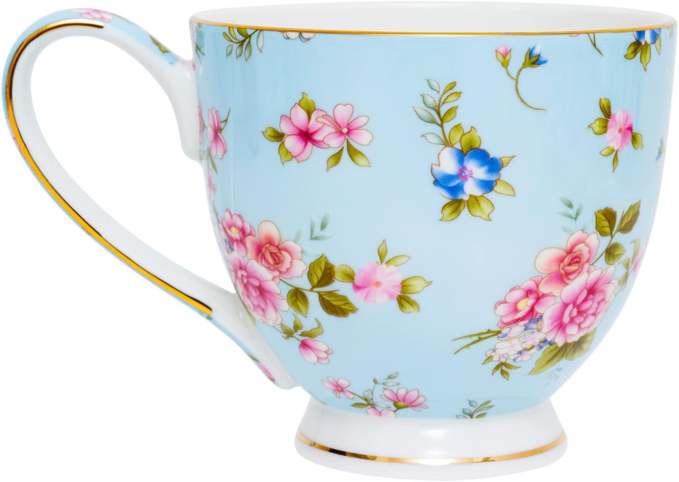 16oz Bone China Coffee Mugs for Women Mugs Flora Coffee Tea Cups Novetly Coffee Cups Gift for Women Mom Friends - Image 2