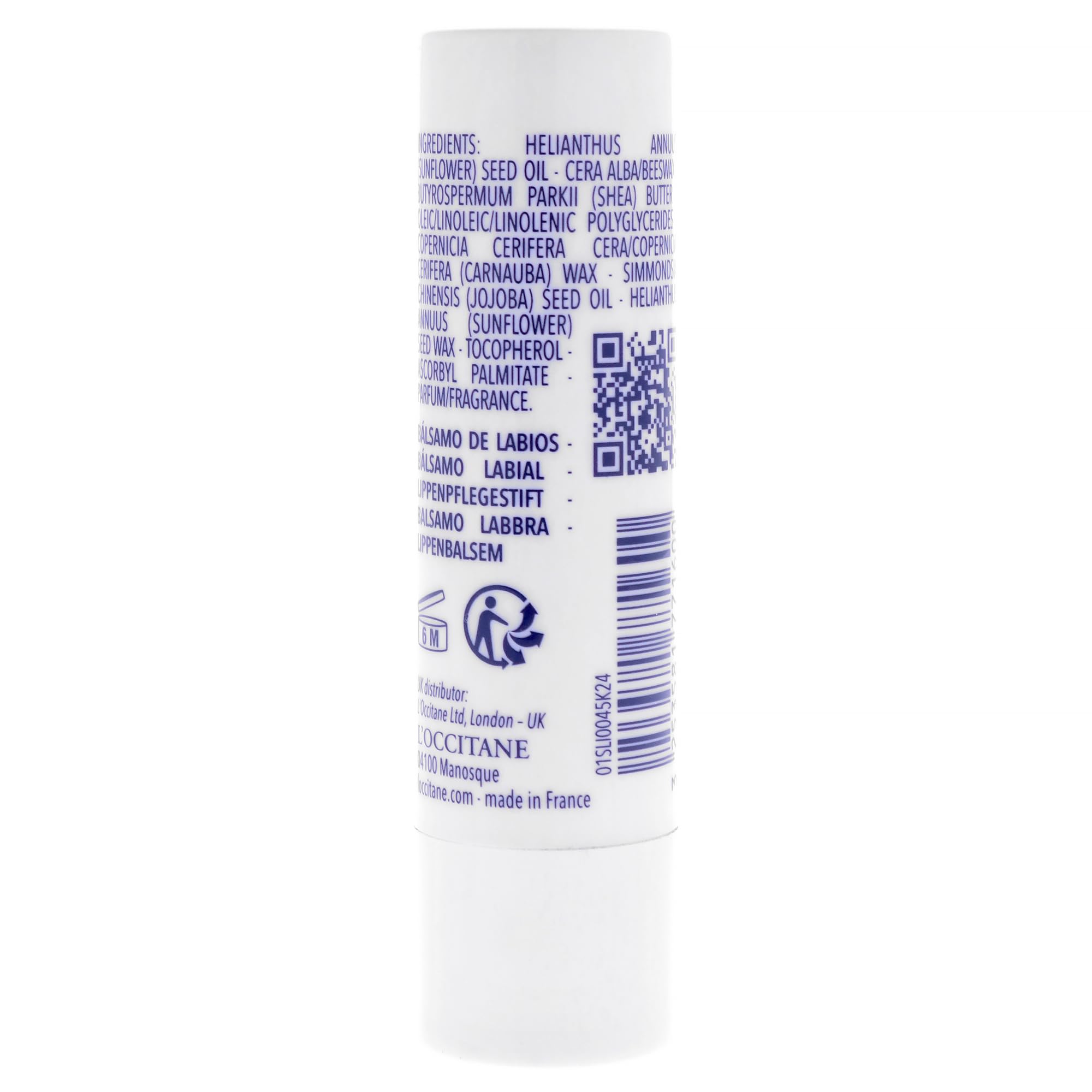 L'OCCITANE - Bardzo bogaty kij do ust Shea - 4,5 g - Wyprodukowano we Francji