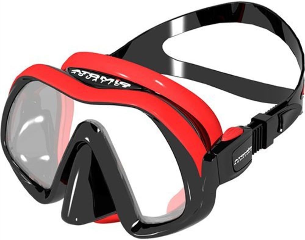Black Red : Atomic Aquatics Venom Frameless Mask