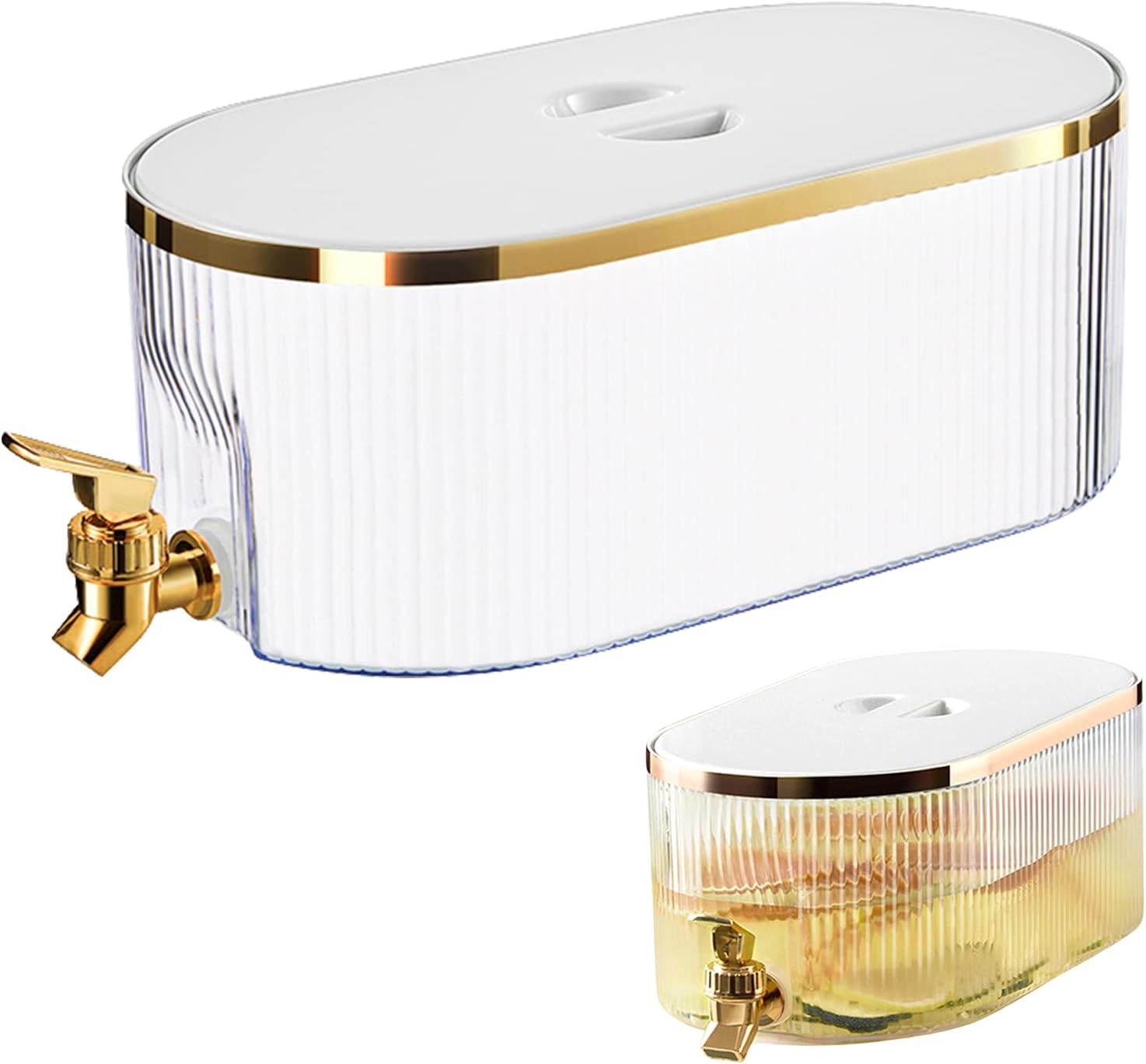 5,3L Getränkespender Mit Zapfhahn - Kühlschrankgeeignet Für Limonade, Eistee & Sangria