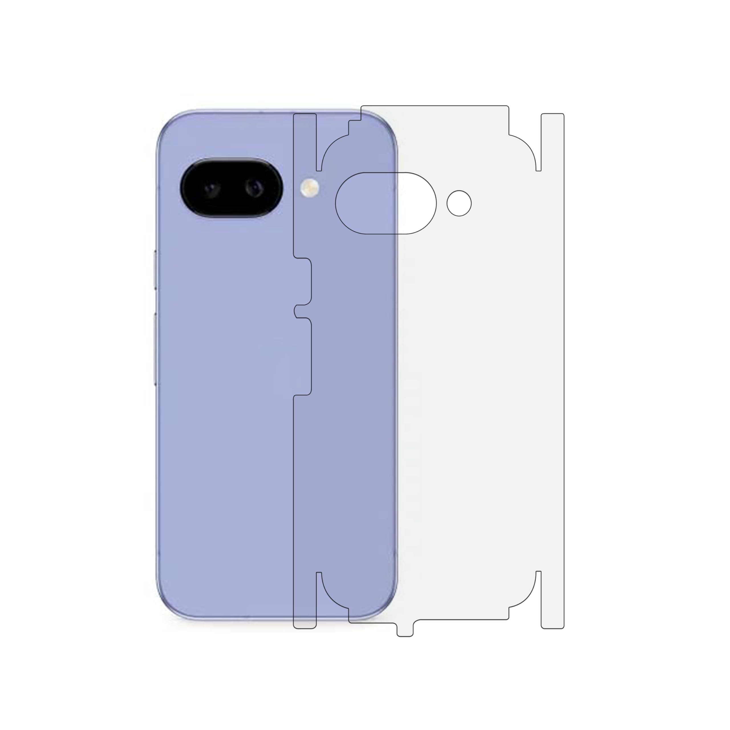 Compatible For GOOGLE PIXEL 9a (5G) - Unbreakable 4 layer Transparent Hydrogel Membrane (NOT GLASS) Back Screen Guard Protector (Scratchproof/Self Healing) (Coverage-Side+Back) Matte-image-9