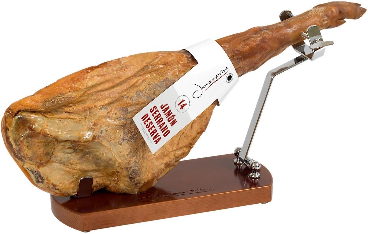Jamonprive Schinkenhalter zusammenklappbar nussbaumfarben mit Anti-Rutsch-Füßen - Jamonero