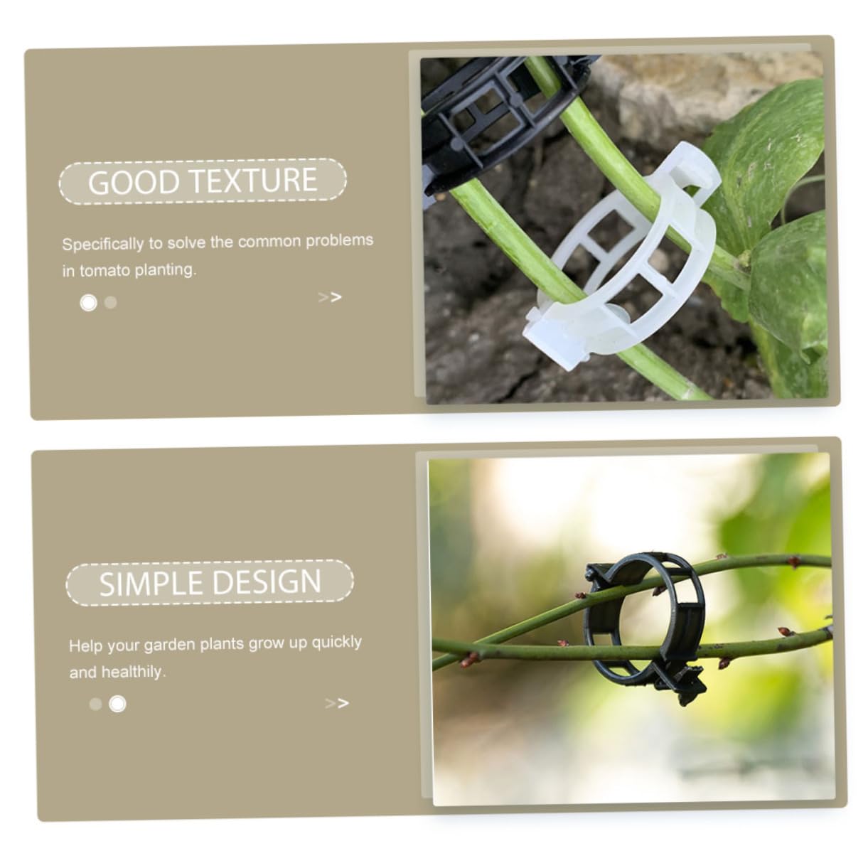 ibasenice 500stücke Pflanzenstützclips Für Tomaten Klammern Unterstützung Von Gartenpflanzen Wiederverwendbar Einfach Zu Bedienen Für Und Kletterpflanzen