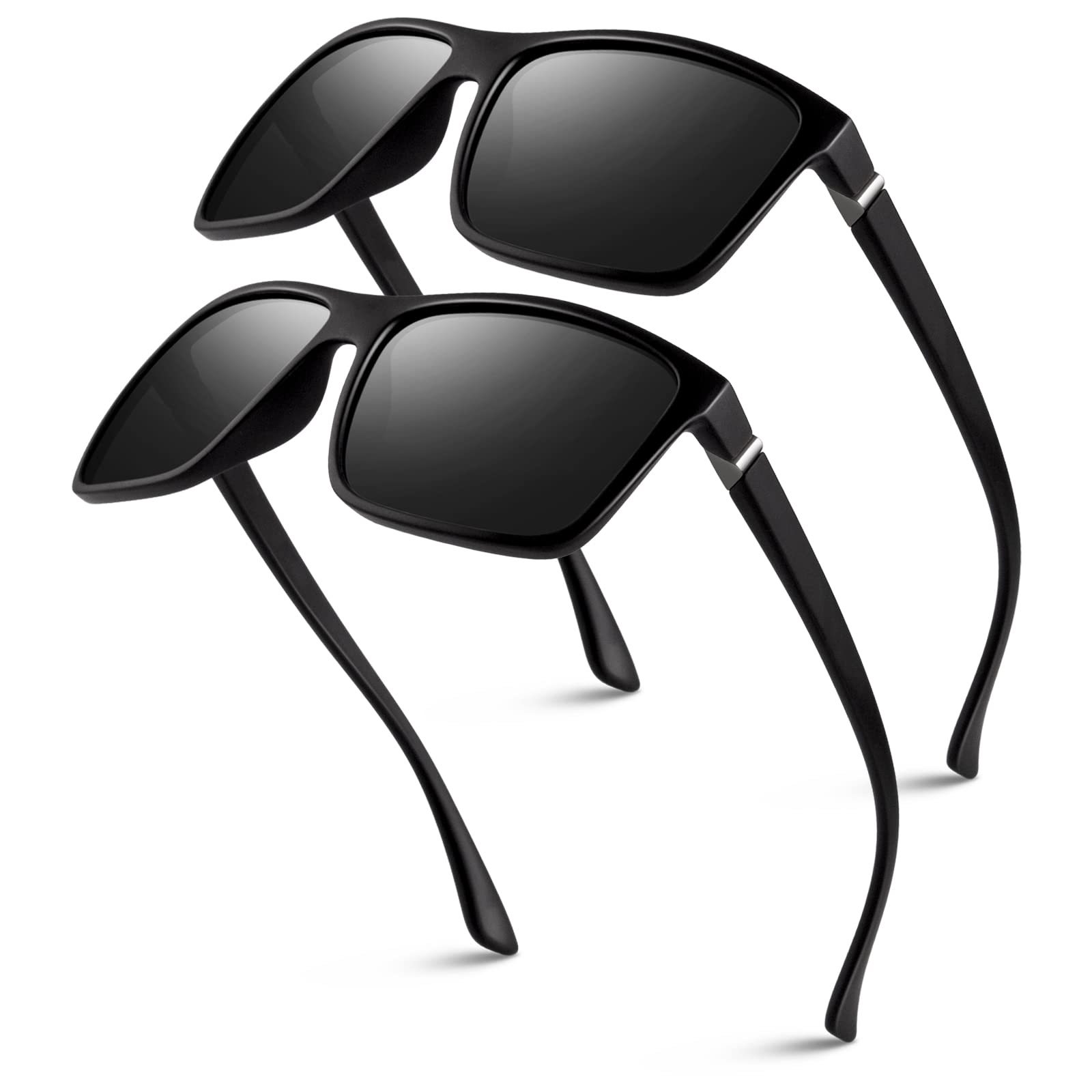 GQUEENGQUEEN Retro Polarized Sunglasses Men Womens Sports UV400 Protection Rectangular Square Frame