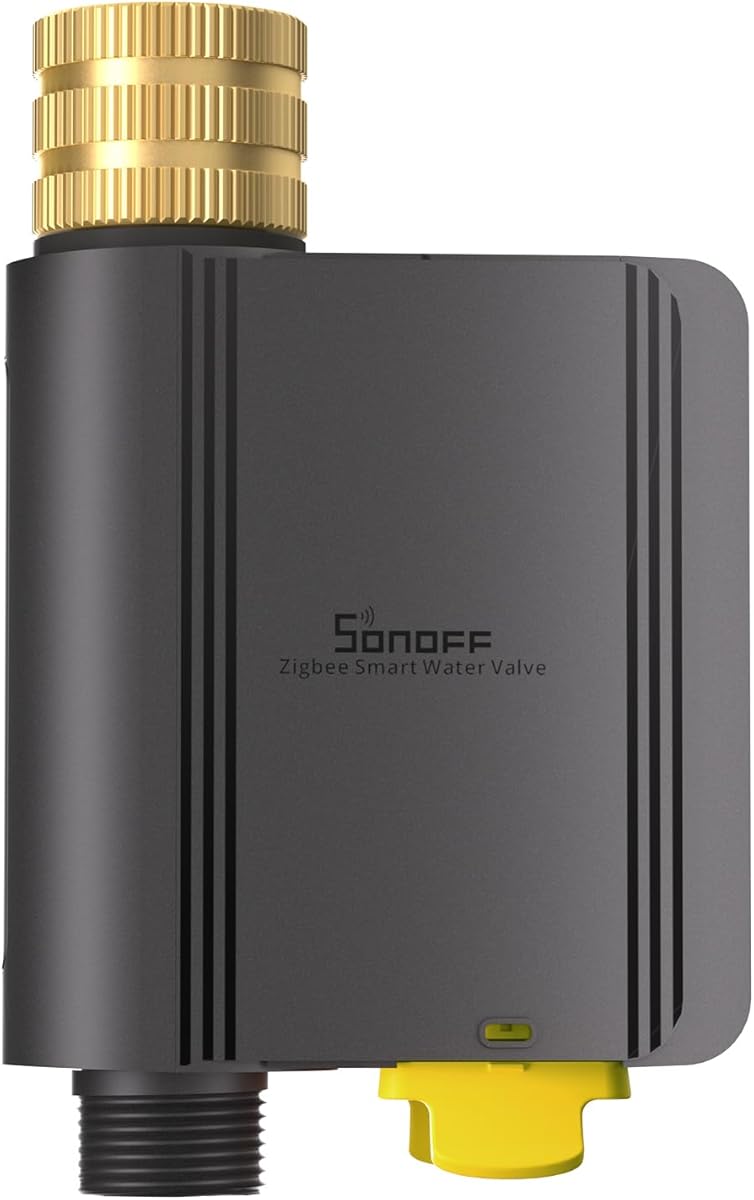 SONOFF SWV-ZNE Hydro ONE Lite Bewässerungscomputer Zigbee, Sprinkler-Timer mit Messinganschluss, Wetter-Zeitschaltuhr für Bewässerungssystem Garten & Rasen, kompatibel mit Alexa, Google, SmartThings