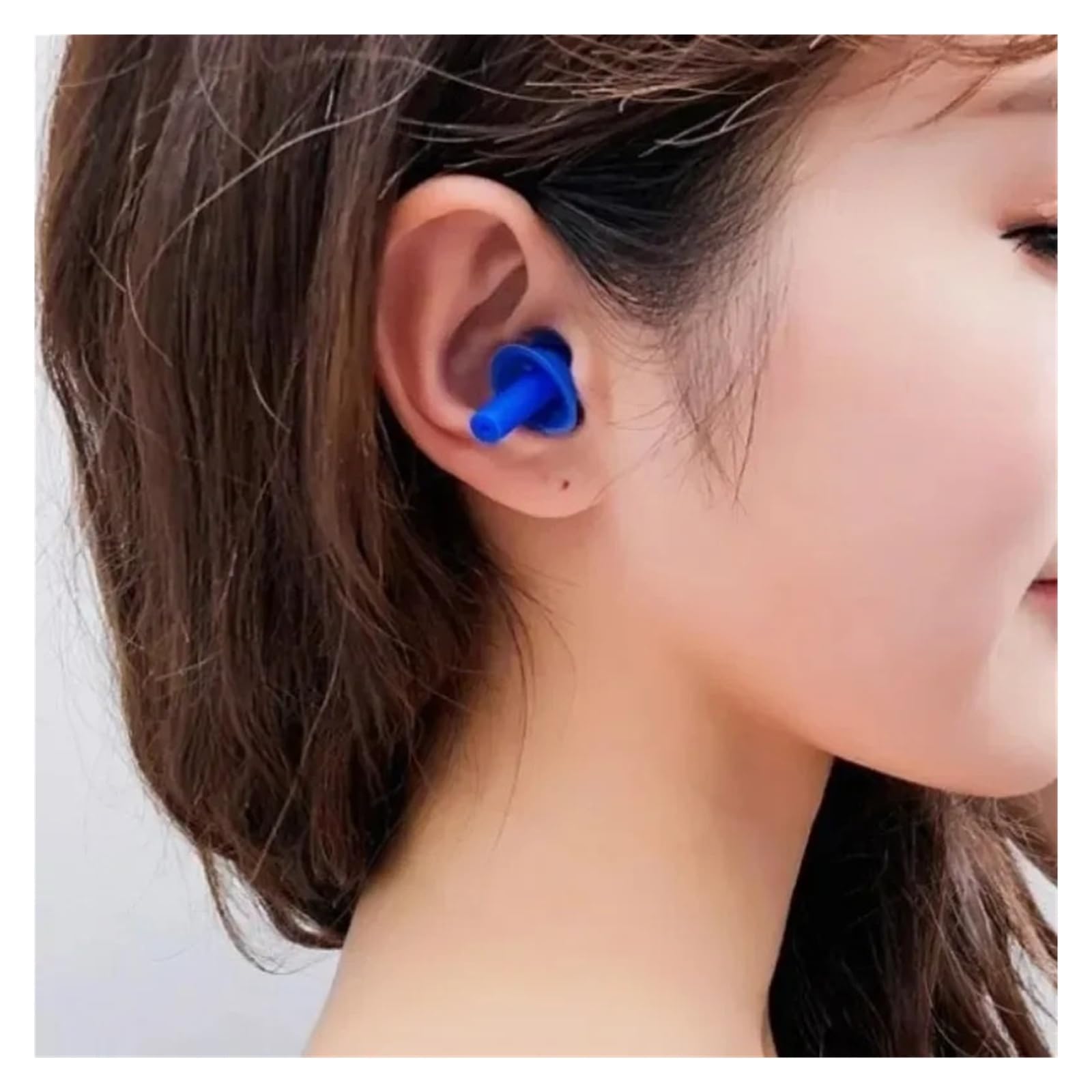 Waterproof Swimming Ear Plugs Soft Silicone Reusable Noise Reduction Sleep(10 Pairs)