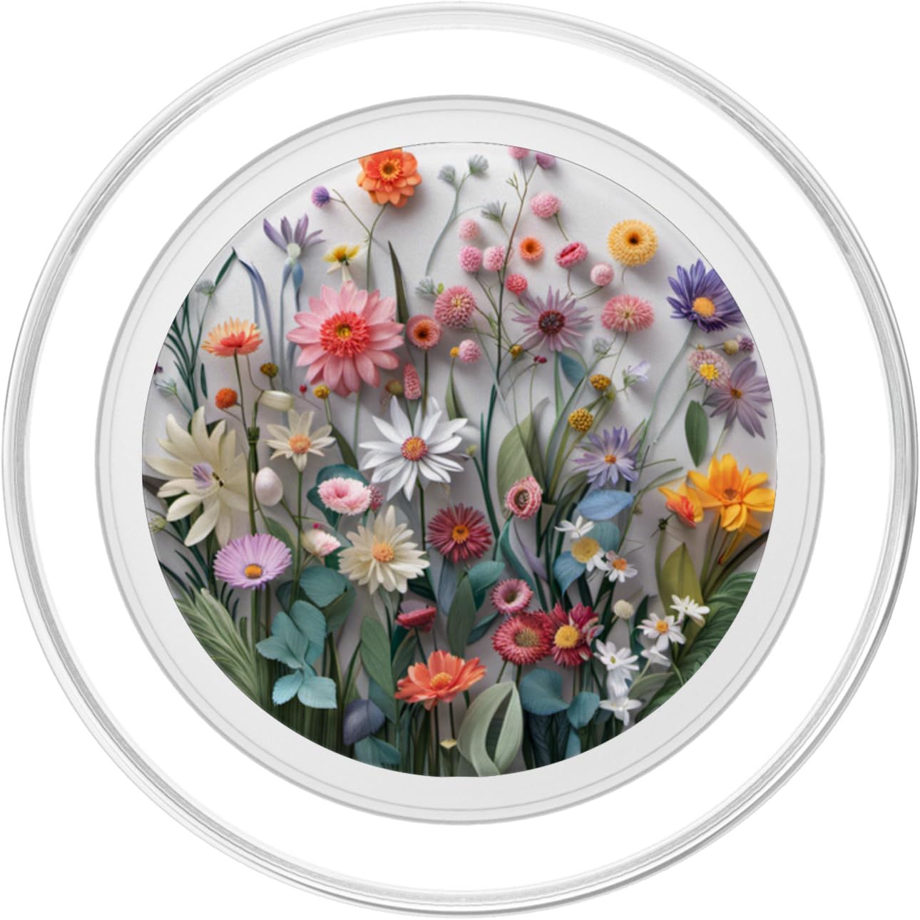Mixed Flower Bouquet Floral Pattern PopSockets PopGrip for MagSafe