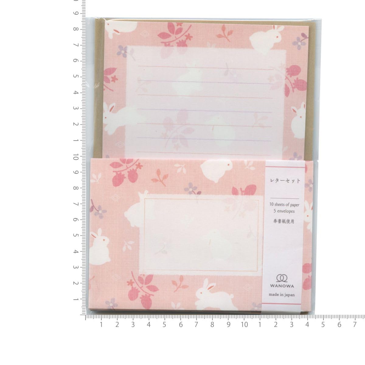 Amazon.co.jp: レターセット B6サイズ WANOWA【小花】手紙 便箋