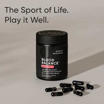 Sports Research Blood Balance Iron Supplement 36mg, 90 Liquid Caps | 36mg Iron, Folate & Vitamin C for Absorption | Red Blood Cell Support for Women & Men | Vegan Certified, Non-GMO, Gluten-Free
