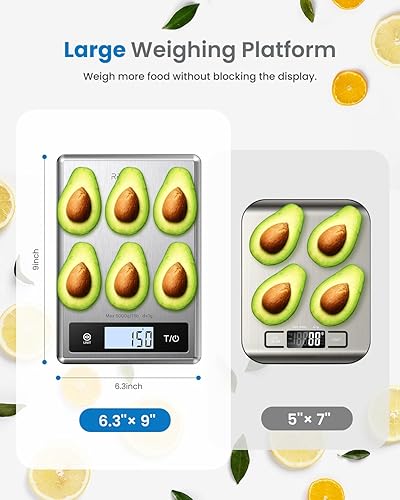 Miniatura 7 de RENPHO Smart Nutrition Báscula de cocina digital con calculadora nutricional para Keto, Macro, calorías y pérdida de peso con aplicación, acero