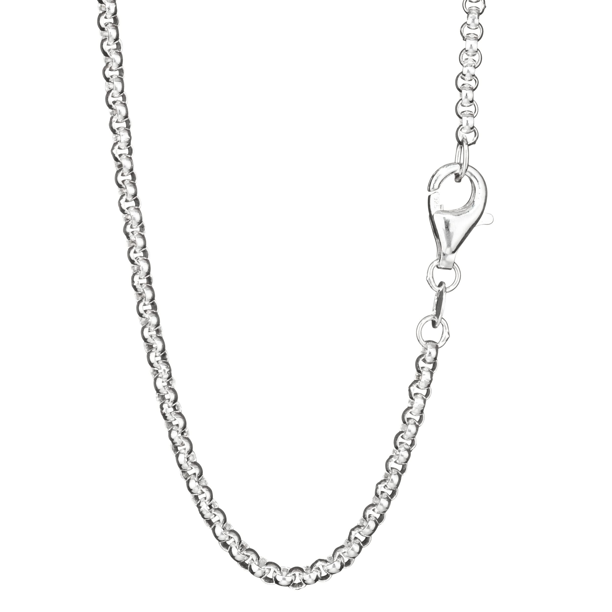 NKlaus Collier Erbskette rund (38cm - 80cm) 925 Sterling Silber Breite: 2,0mm Damen Halskette