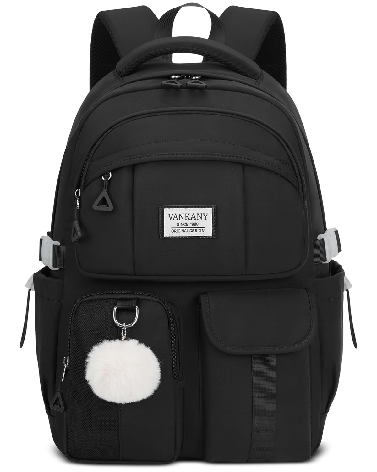 Teen Girls Backpack Black College Student Book Bag for Womens Middle High School Bag Elementary Kids Bookbags Morral