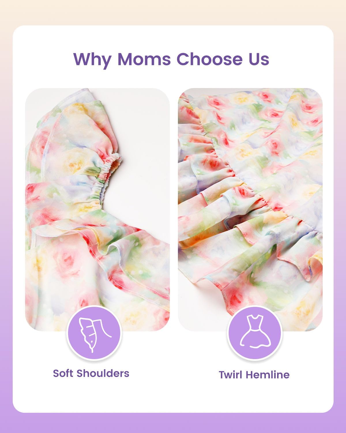 WELAKEN Girls Sleeveless Elastic Straps Summer Dress - Ruffle Hem Flowy Sundress - Image 5