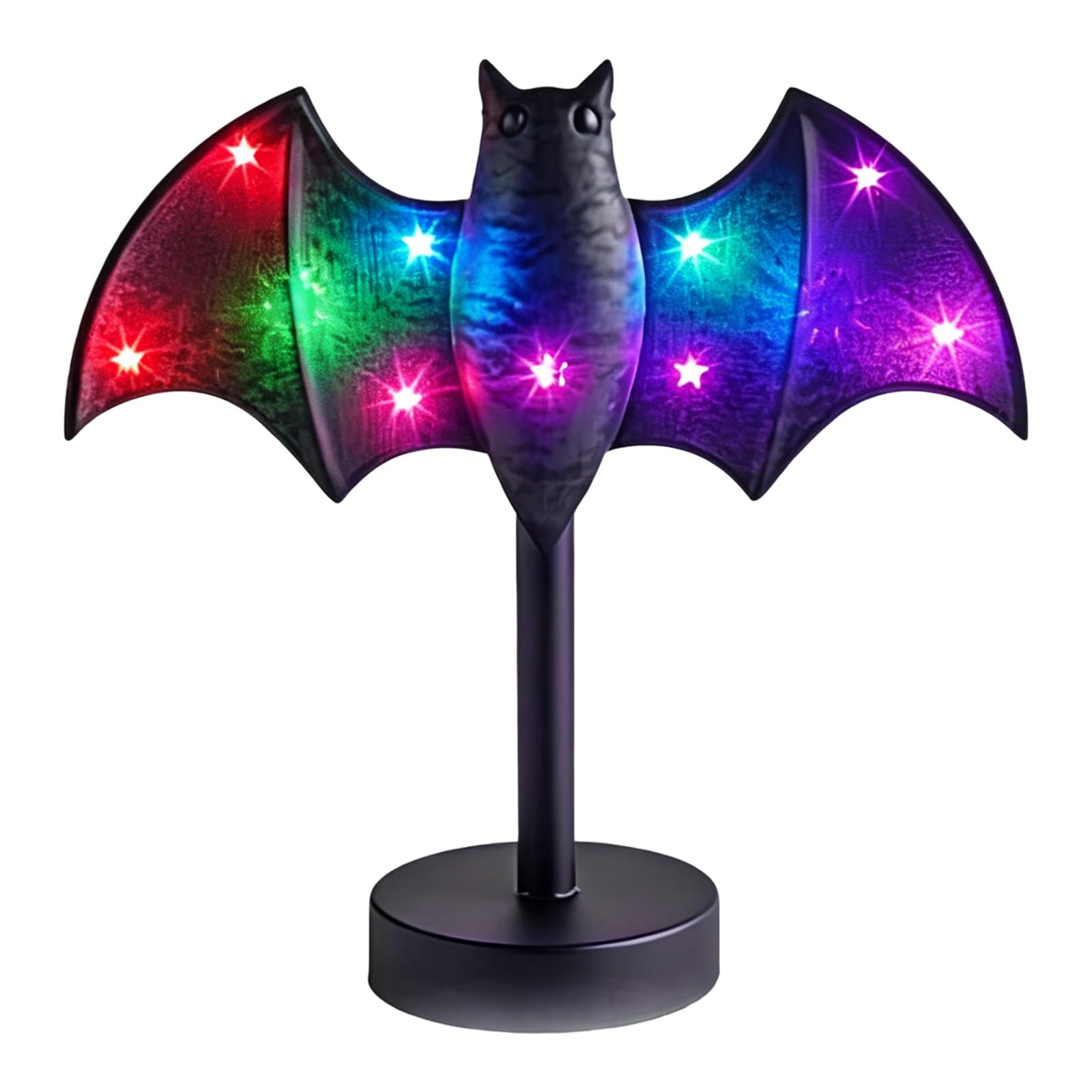 VlHpnpe Gothics Bat LED Flashing Holder Lights Halloween Decoration with Mysterious Ambiances for Fireplaces Desk Shelf Portable Halloween Decor Light