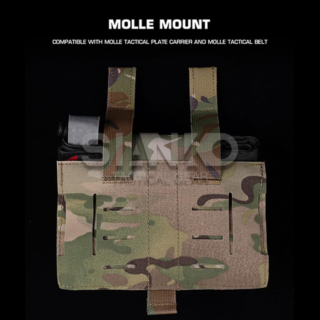 Bolsa táctica para exteriores Molle IFAK/kit de primeros auxilios médicos/liberación rápida elástica ajustable EMT bolsa para caza, airsoft, camping, ciclismo, senderismo
