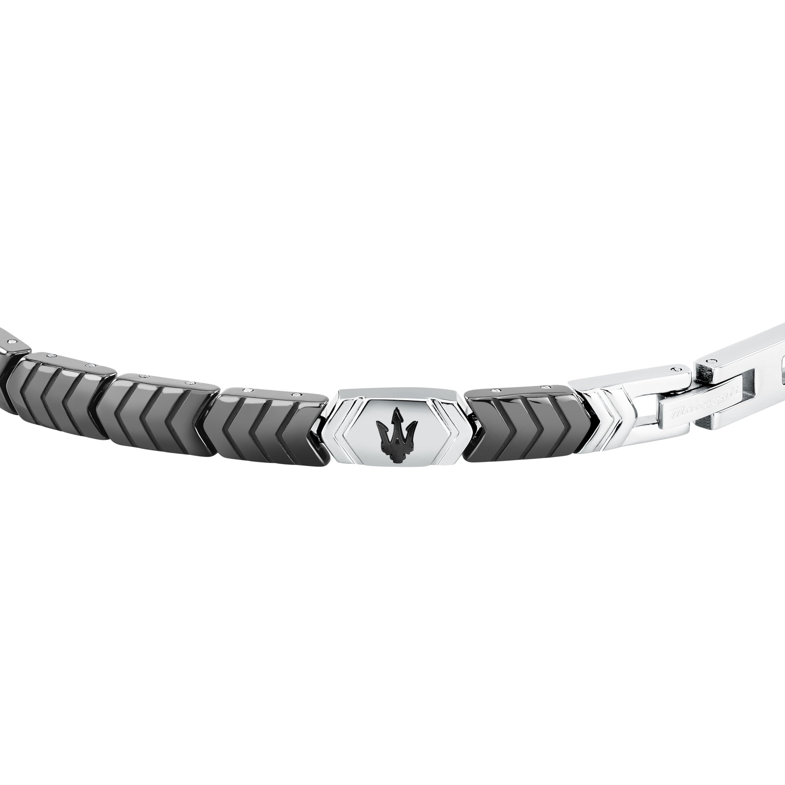 Maserati Bransoletka męska ze stali ceramicznej z kolekcji jodełki ceramicznej