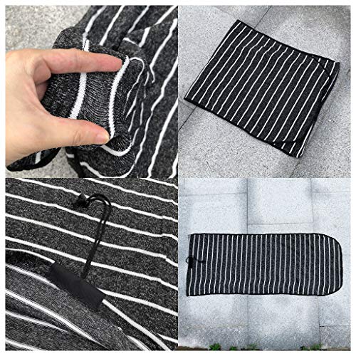 CUTICATE 4.5ft Kneeboard Surfboard Sock Cover, Stretch and Super-Light Surf Board Bags Protection Case for Protect Your Boards, Travelling Thruster Carry Pouch - Thumbnail 4