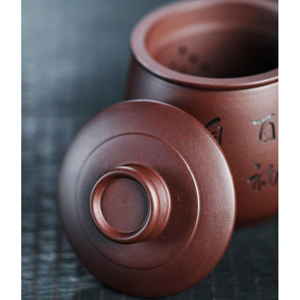 Tasse à thé Tasse à thé avec Couvercle filtrant intérieur, Tasse de Sable Violet, Tasse à thé de l'après-midi Faite à la Main, Tasse de Bureau 400 ML Tasses à thé réutilisables